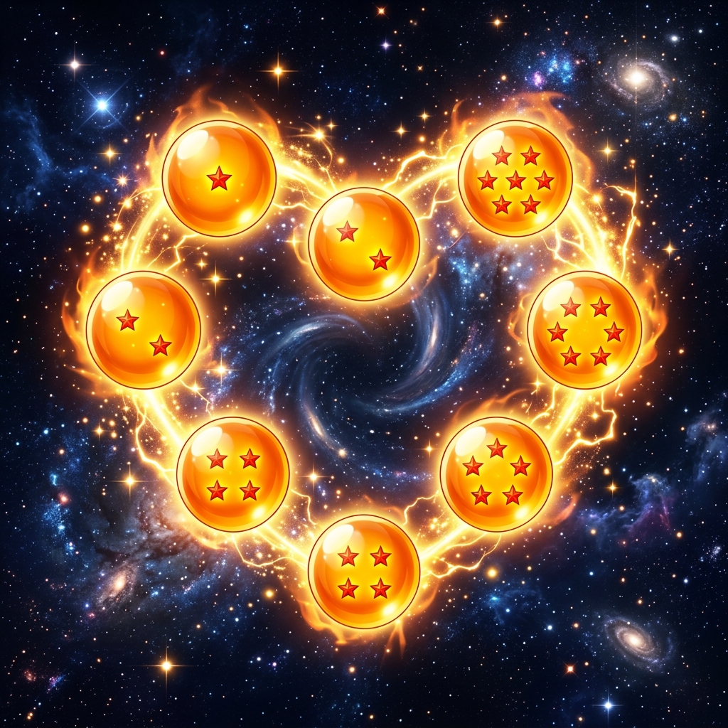 Dragon Balls em formato de coração